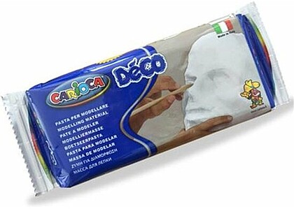 Pasta de Modelar Carioca 1000gr - Adequada para Todas as Técnicas de Modelagem - Endurece ao Ar Sem Cozedura - Fácil de Alisar - Cor Branca CA30997/31