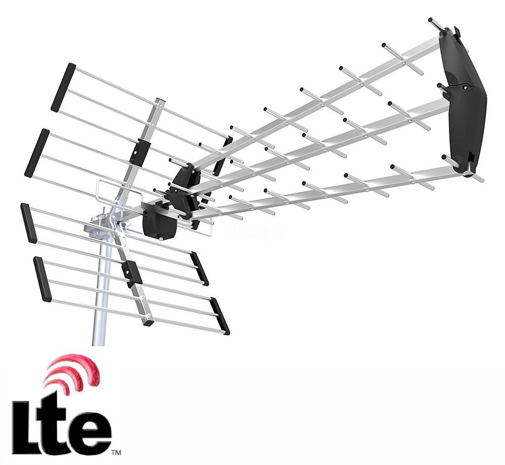 Antena Tdt Exterior UHF 27 Elementos 12.5db Filtro Lte 5G ZTL-27-5G