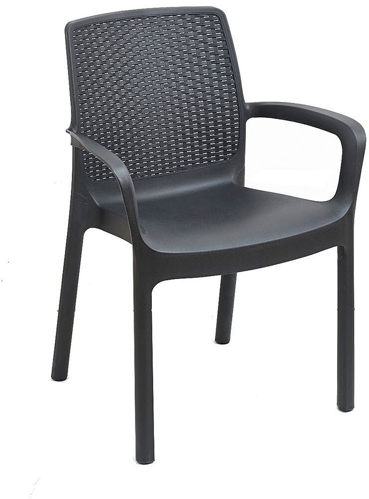 CADEIRA Resina Simil Rattan Regina Antracite