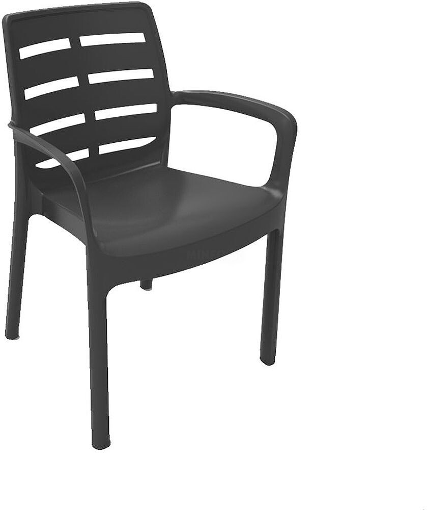 Cadeira Empilhável Cor Preta 60,5X54X82CM 75301