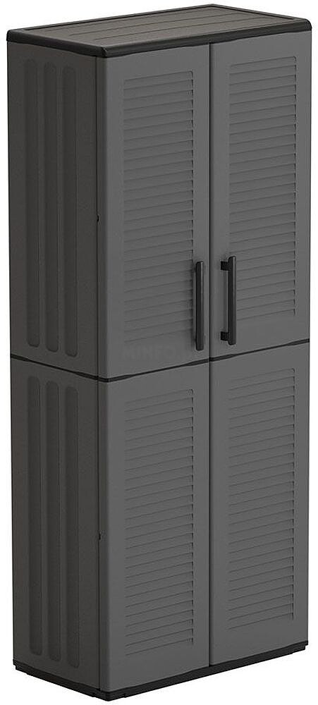 Armario Alto Línea Easy de Polipropileno Gris Oscuro, 68 x 37 x 163 cm G-73632