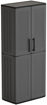 G-73632 73632 ARMARIO ALTO LÍNEA EASY DE POLIPROPILENO GRIS OSCURO, 68 x 37 x 163 cm