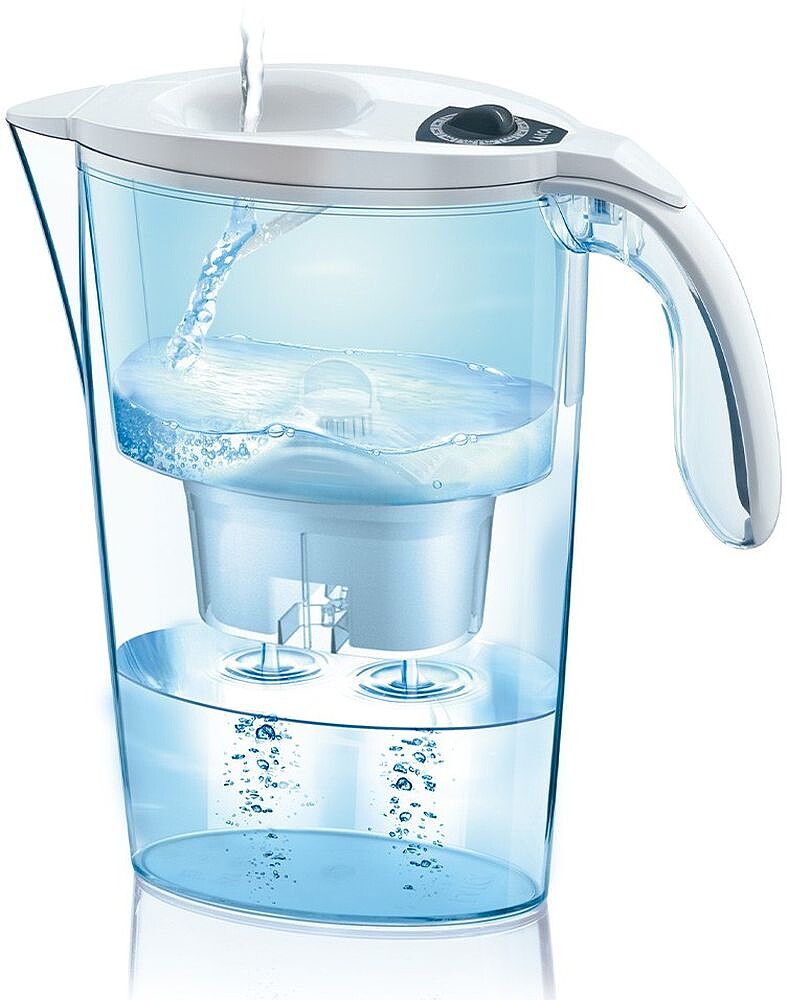 Pack Jarra Filtrante Laica Stream/ 2.3L/ Branca/ Jarra + 1 Filtro BI-FLUX J31-LC