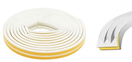 47310 BORRACHA BURLETE TIPO E Branco 6MX9MM