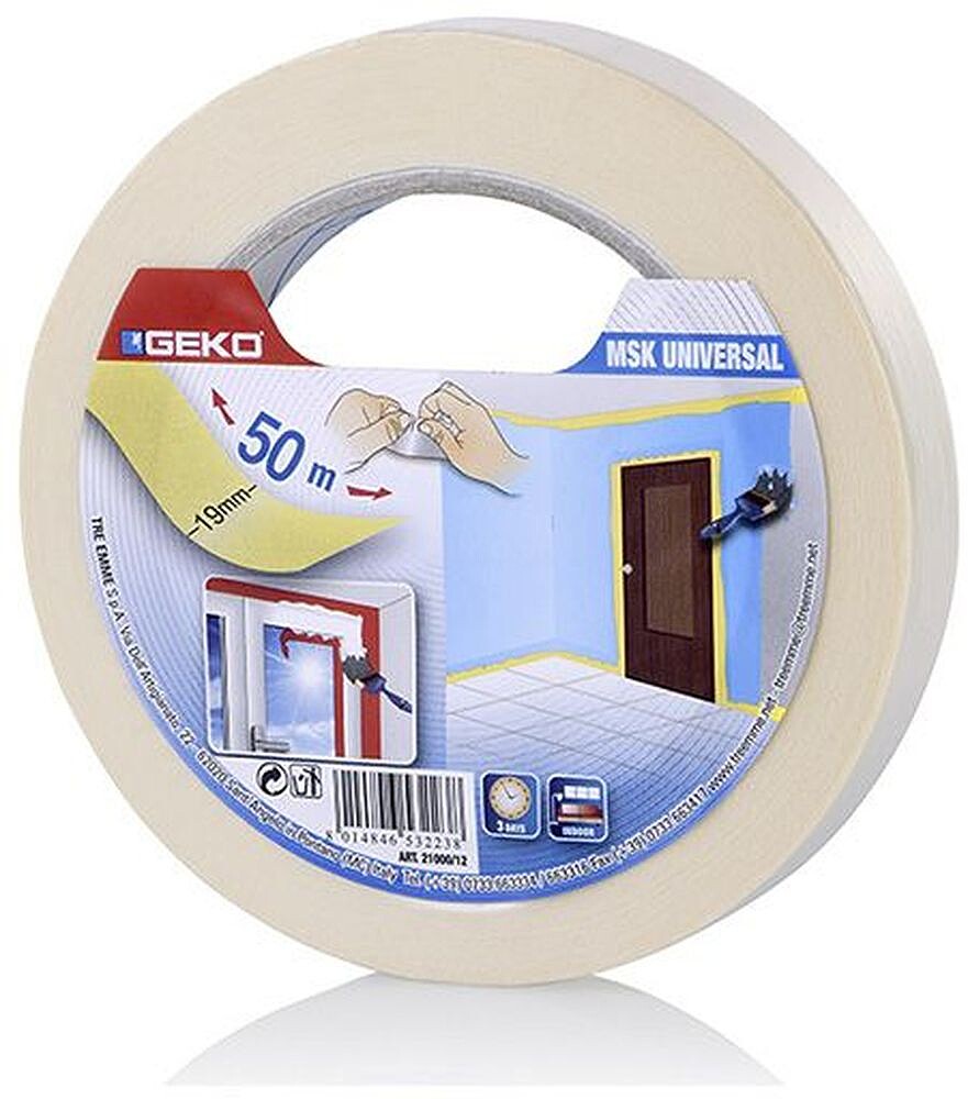 Cinta Enmascarar 19mm x 50m, Msk Universal G-47381