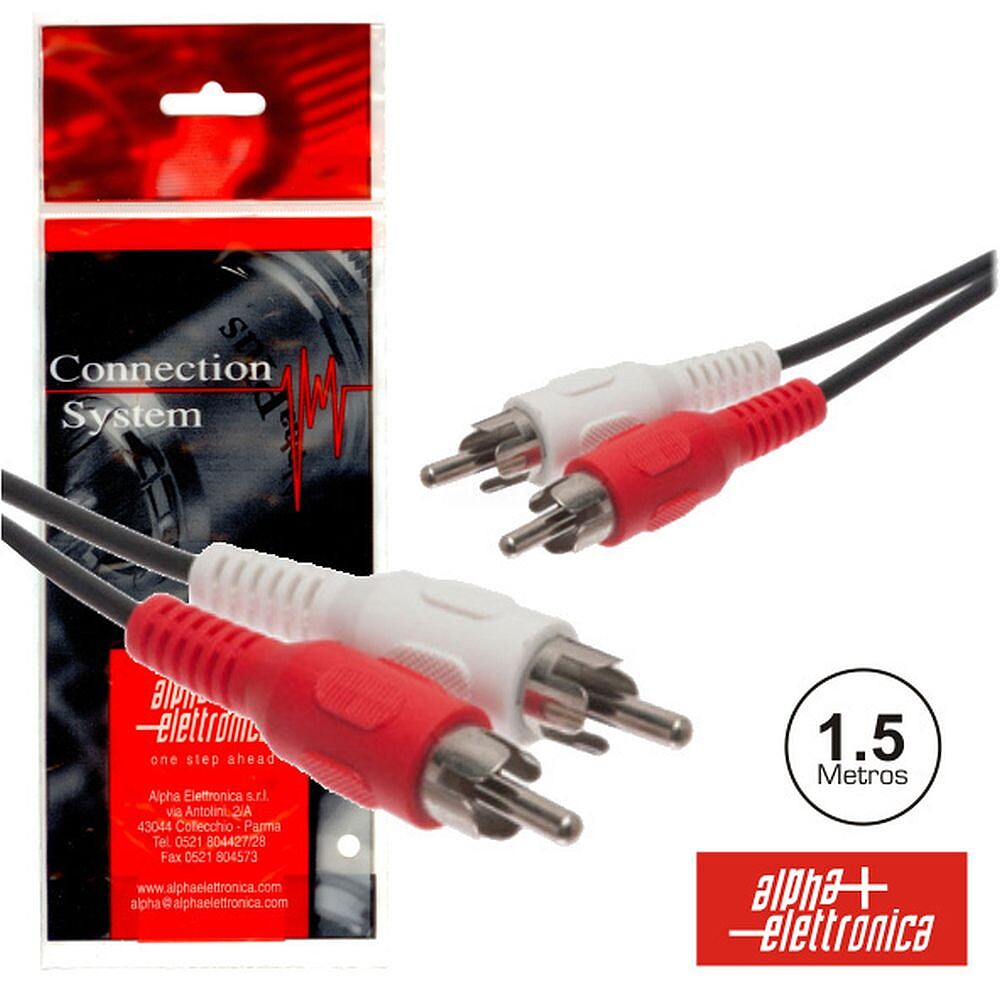 Cabo 2RCA Macho/ 2RCA Macho 1.5M PVC Polybag G-17-009B