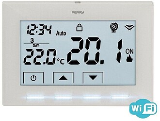 CRONOTERMOSTATO WIFI A 230V. BRANCO 1TX CR029WIFI PERRY