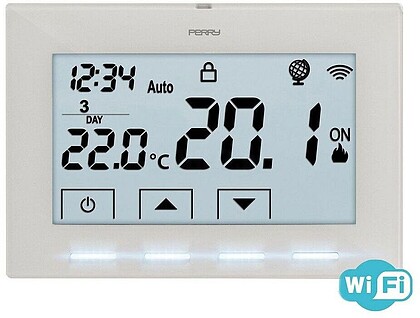 CRONOTERMOSTATO WIFI A 230V. BRANCO 1TX CR029WIFI PERRY