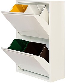 77012 ARMÁRIO METÁLICO RECICLAGEM 4 CAIXAS Branco