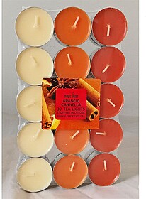 83932 VELAS PERFUMADAS LARANJA-CANELA 30UNI. MAGIC LIGHTS