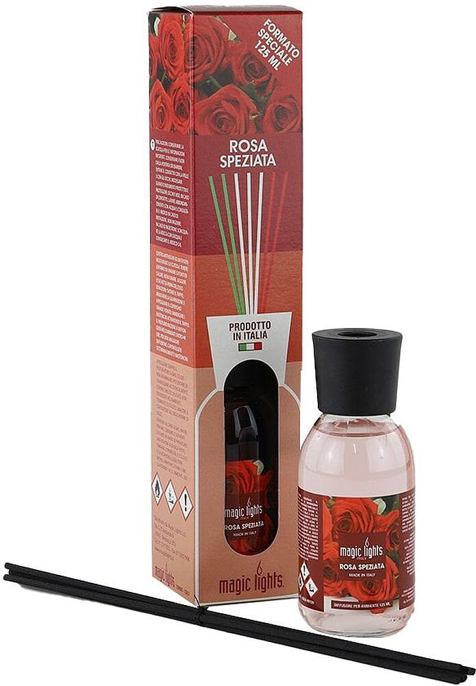 Difusor de Aroma Mikado Rosa Especiada 125ML. Magic Lights