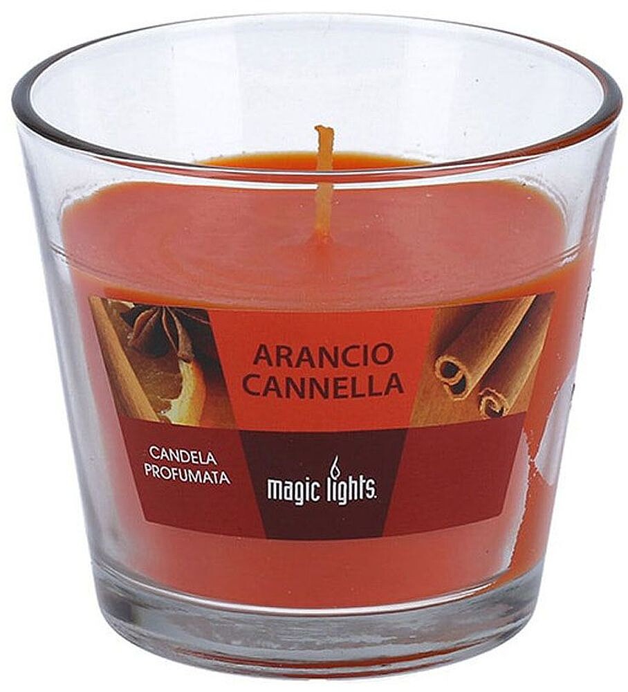 Vela Perfumada Copo de Vidro Laranja-Canela 150GR. Magic Lights 83925