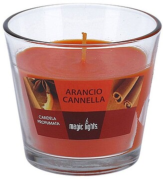 83925 VELA PERFUMADA COPO DE VIDRO LARANJA-CANELA 150GR. MAGIC LIGHTS