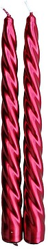 G-84065 : 84065 PACOTE 2 VELAS DECORATIVAS VERMELHAS Ø2x24cm MAGIC LIGHTS