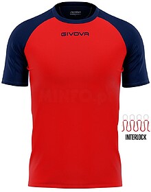 T-SHIRT GIVOVA CAPO - Rojo/Marino 3XL