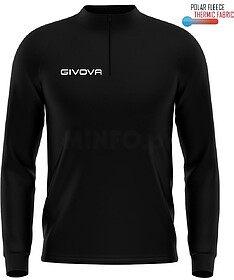 SWEATSHIRT GIVOVA TECNICA 500 MEIO ZIP - Preto XXL