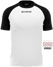 T-SHIRT Givova CAPO - Blanco/Negro XXS