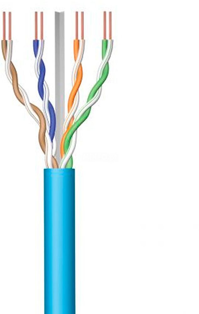 Ewent Bobine Cabo Rede CAT6 U/Ftp AWG23/1 Lszh 30MT Azul IM1221