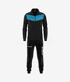 FATO DE TREINO GIVOVA VISA - Preto/Turquesa 4XL