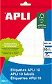 Pack de 40 Rótulos Retangulares 38x102mm - 10 Folhas por 4 Rótulos - Adesivo Permanente - Cantos Arredondados - Cor Branca 01654
