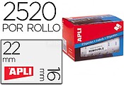 Rolo de 2.520 Etiquetas PVP 16x22mm - Texto Pré-Impresso com as Siglas PVP - Adesivo Removível - Cor Branca 10087