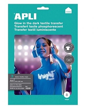10248 : Papel transfer Glossy Apli 10248/ DIN A4/ 3 Hojas