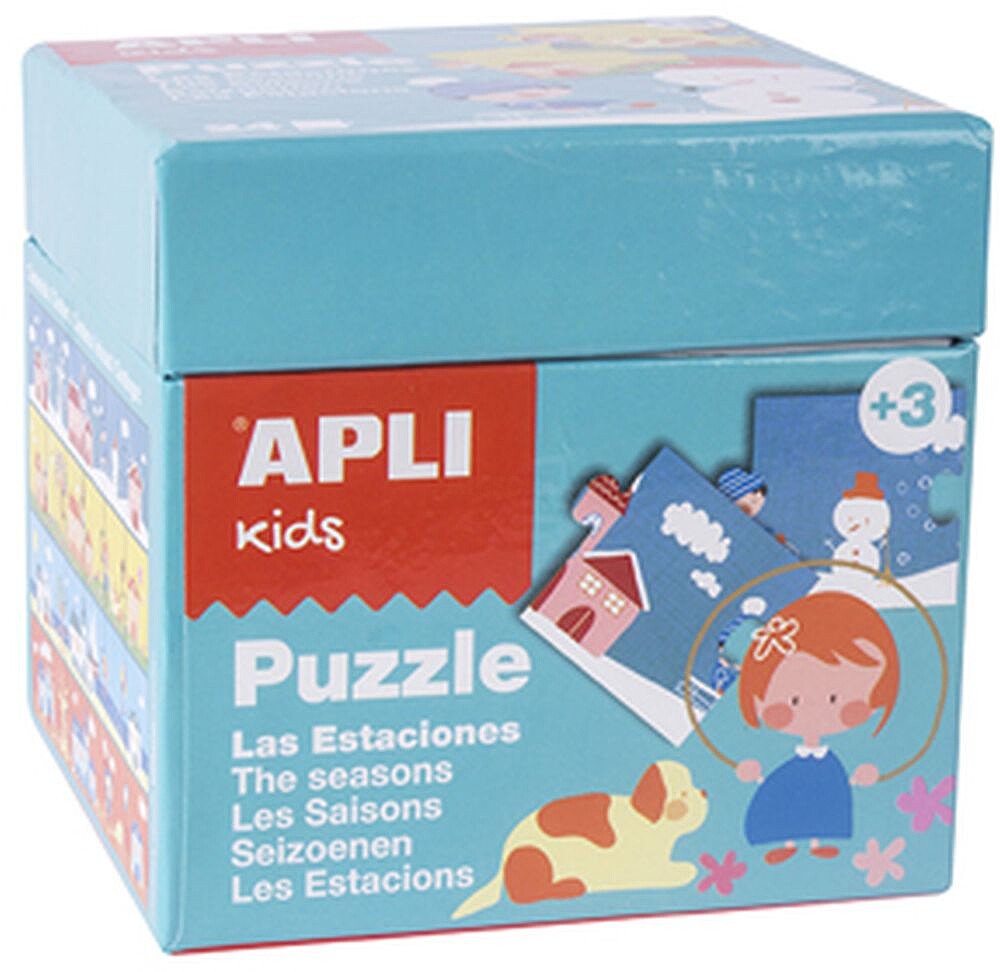 Jogo Puzzle Apli Kids Tema 4 Estacoes 24 Pecas APL13857