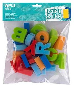 Apliques de Selos de Esponja ABC - 26 Letras - Promove a Cri...