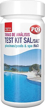81265 TIRAS REATIVAS DE ANÁLISE DE SAL PARA PISCINAS E SPA, FRASCO COM 20 unidades