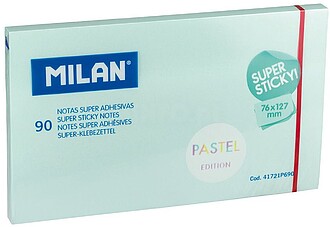 G-64238 : 64238 BLOCO 90 NOTAS SUPERADESIVAS AZUL PASTEL 76x...