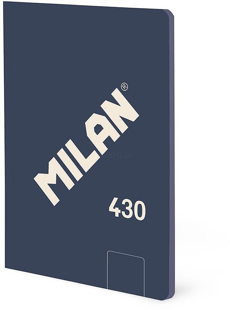 Milan 430 Caderno Colado Formato A6 Folhas Brancas - 48 Folhas de 95 gr/m2 - Microperfurado - Capa Mole - Cor Azul 57261G48B