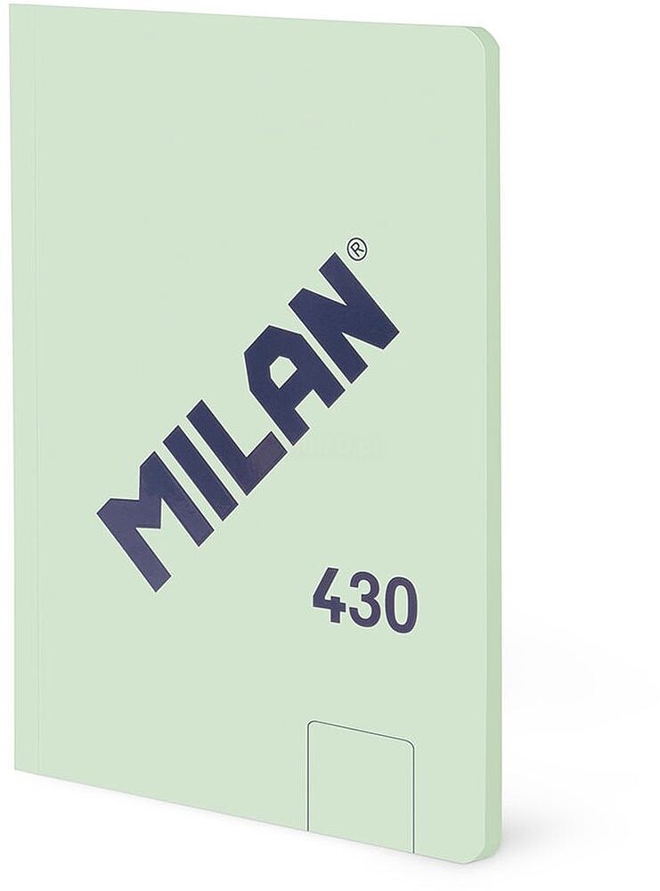 Milan 430 Libreta Encolada Formato A6 Hojas Blancas - 48 Hojas de 95 gr/m2 - Microperforado - Tapa Blanda - Color Verde 57261G48GR