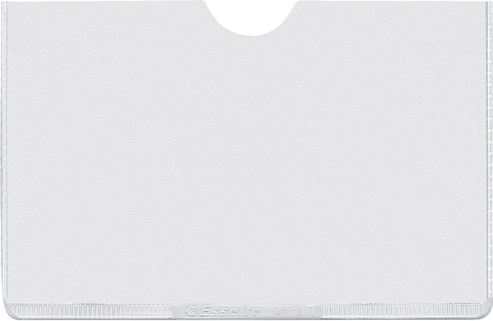 Esselte Pack de 100 Porta-Cartões Tamanho 87x56mm (NIF) - Transparente Acabamento Liso 46001