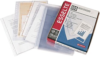 Esselte Pacote de 100 Pastas Porta-Documentos Multiperfuraç...