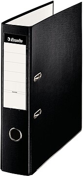 Esselte Arquivo de Alavanca - Formato A4 - Lombada 75mm - Capacidade para 500 Folhas - Cor Preta 42312