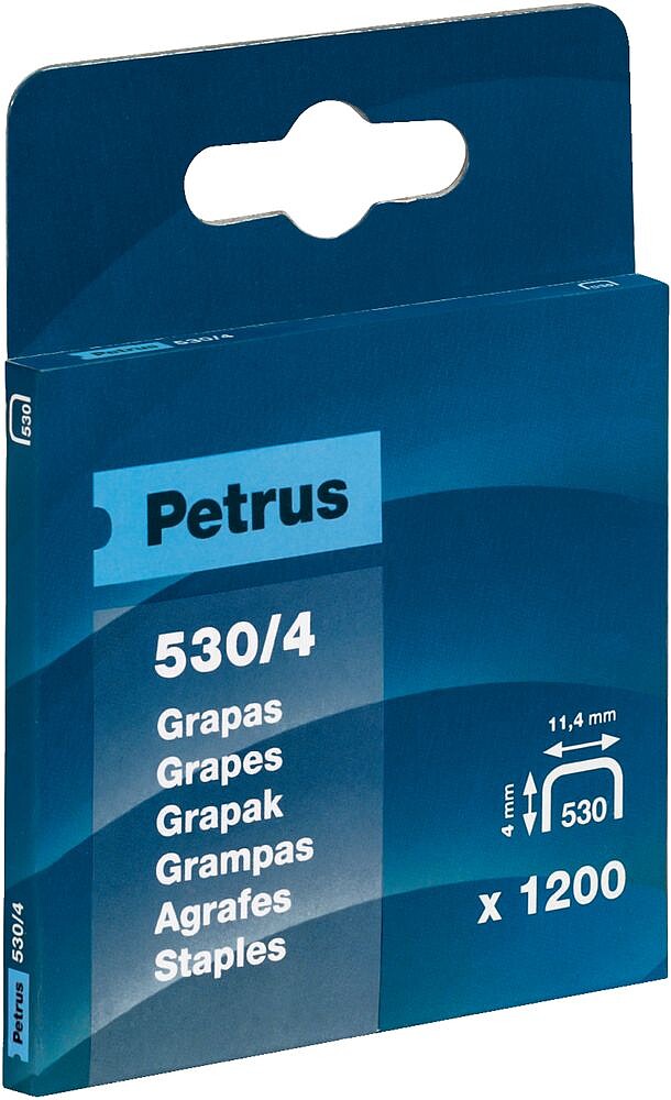 Caixa 1200 Grapas Mod. 530/4mm. 77512 Petrus G-19842