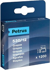 G-19846 : 19846 CAIXA 1200 GRAPAS MOD. 530/12mm 77516 PETRUS