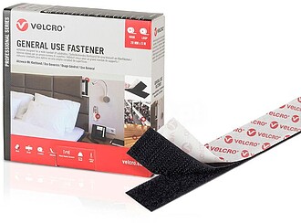 G-47503 : 47503 FITA DE GANCHO E LOOP ADESIVA, PRETA, 20mm x...