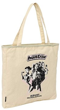 Safta K-Pop Demon Hunters Star Tote Bag Bolsa de Tela - Cremallera - Bolsillo Interior - Asas de Mano - 36x38x6.5cm - Color Beige 642685777