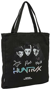 Safta K-Pop Demon Hunters Soul Tote Bag Bolsa de Tela - Cremallera - Bolsillo Interior - Asas de Mano - 36x38x6.5cm - Color Negro 642687777