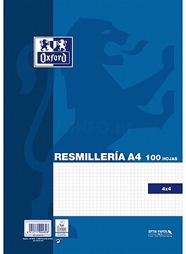 Pacote de 100 Folhas Oxford School Clássico A4 Quadriculado 4x4 - 100430215 400173746