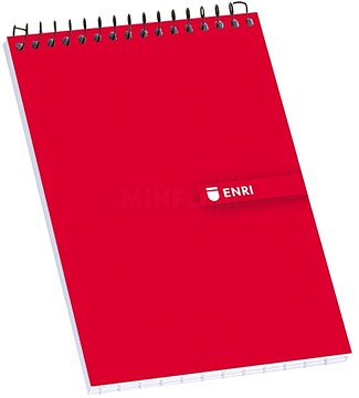 Bloco Espiral Enri 80 Folhas Quadriculadas 4x4mm - Tamanho 8º - Capa Dura Resistente 100302808