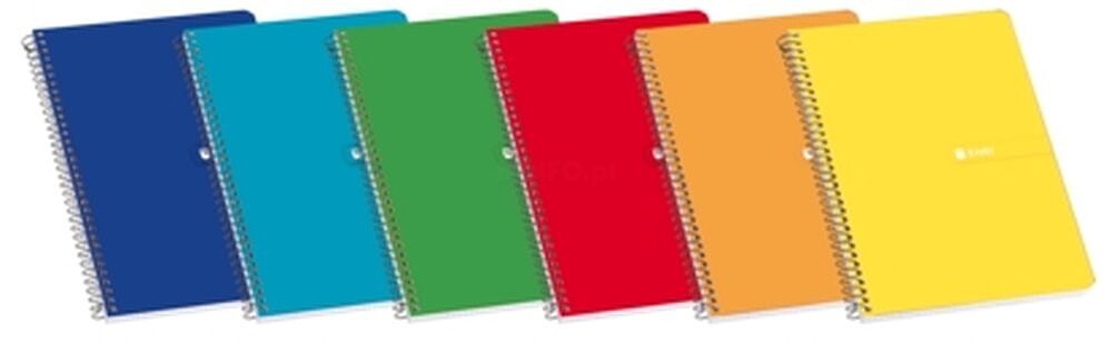 Caderno Espiral Enri Capa Mole 8º 4x4 80 Folhas - Design Compacto - Capa Flexível - Quadriculado 4x4 - 80 Folhas - Cores Sortidas 100302802