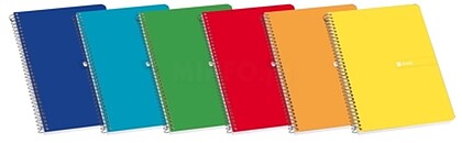 Caderno Espiral Enri Capa Mole 8º 4x4 80 Folhas - Design Compacto - Capa Flexível - Quadriculado 4x4 - 80 Folhas - Cores Sortidas 100302802