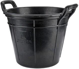 G-79724 : 79724 CUBO CANARIO 18 L DE CAUCHO RESISTENTE NEGRO