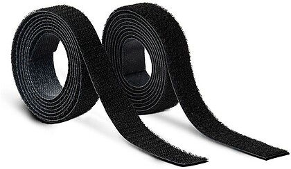 G-66823 : 66823 ROLO ADESIVO TÉRMICO DE FECHAMENTO DE GANCHO E LAÇO 20mm X 1,5m. PRETO, 2145-3, INOFIX