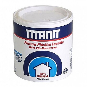 G-25733 : 25733 TINTA PARA PAREDES E TECS LAVÁVEL TITANIT MATE Branco INTERIOR 750ml TITANLUX 029190034