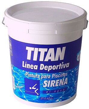 G-25776 : 25776 PINTURA PISCINAS SIRENA À ÁGUA MATE AZUL 4l TITAN 183271004