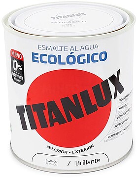 G-25740 : 25740 ESMALTE ECOLÓGICO À ÁGUA BRILHANTE Branco 250ml TITANLUX 00T056614