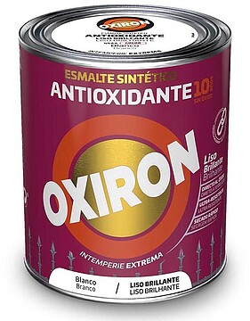 G-25859 : 25859 ESMALTE SINTÉTICO METÁLICO ANTIOXIDANTE OXIRON LISO BRILHANTE Branco 250ml TITAN 5809077
